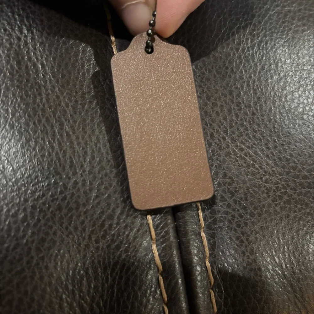 Ltd edition Coach Multicolored RARE Dark Brown Leather Purse Hangtag! - Picture 2 of 3